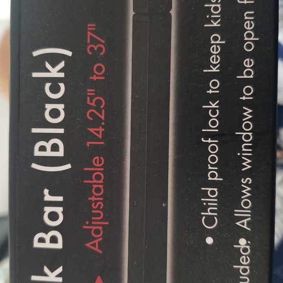 SECURITYMAN Window Security Lock Bar Black Adjustable 14.25”-37”, Originally $35 - Picture 9 of 12